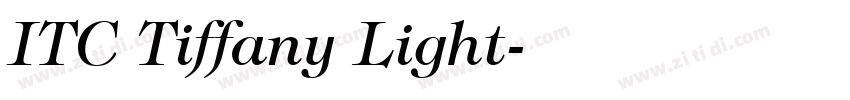ITC Tiffany Light字体转换